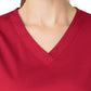 Women's Four-Pocket V-Neck Top - 101 - Red