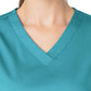 Women's Four-Pocket V-Neck Top - 101 - Teal