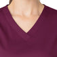 Women's Four-Pocket V-Neck Top - 101 - Wine