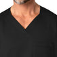 Men's Four-Pocket Modified V-Neck Top - 103 - Black