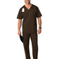 Men's Four-Pocket Modified V-Neck Top - 103 - Chocolate