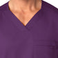 Men's Four-Pocket Modified V-Neck Top - 103 - Eggplant