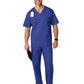Men's Four-Pocket Modified V-Neck Top - 103 - Galaxy Blue