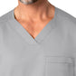 Men's Four-Pocket Modified V-Neck Top - 103 - Grey