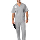 Men's Four-Pocket Modified V-Neck Top - 103 - Grey