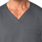 Men's Four-Pocket Modified V-Neck Top - 103 - Pewter