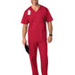 Men's Four-Pocket Modified V-Neck Top - 103 - Red