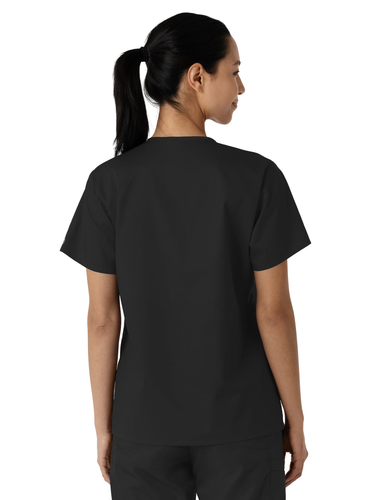 Women's Three-Pocket Curved V-Neck Top