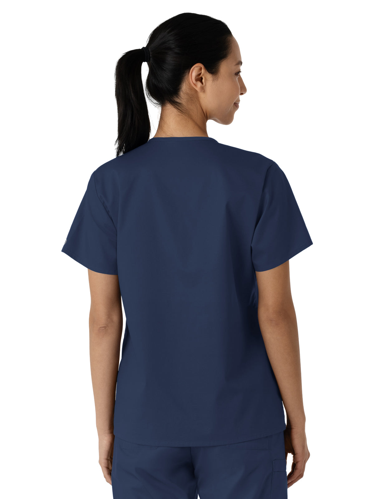 Women's Three-Pocket Curved V-Neck Top