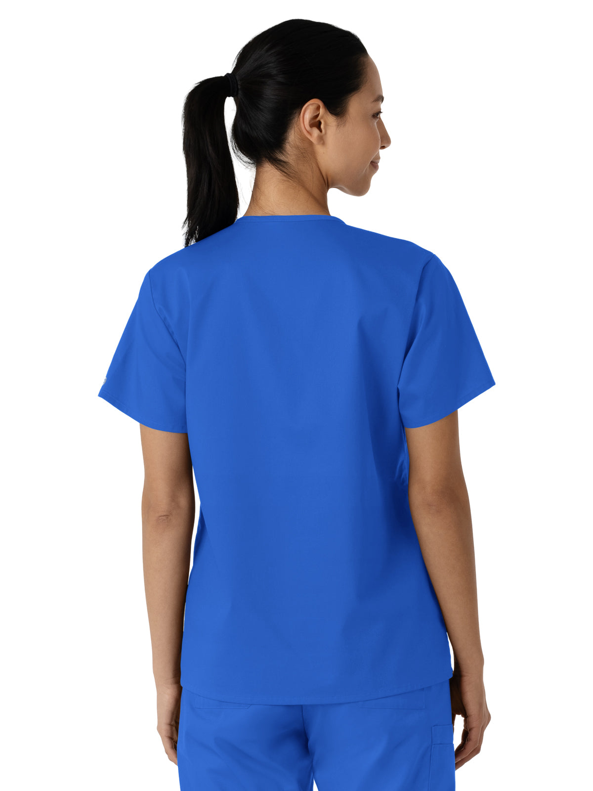 Women's Three-Pocket Curved V-Neck Top