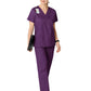 Women's Four-Pocket Flare Leg Pant - 502 - Eggplant