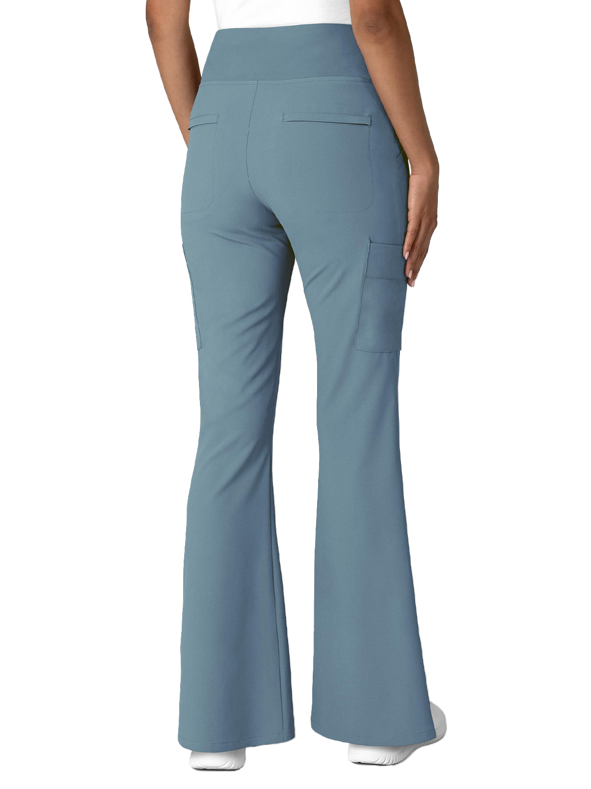 Women's Seven-Pocket Front Slit Flare Scrub Pant