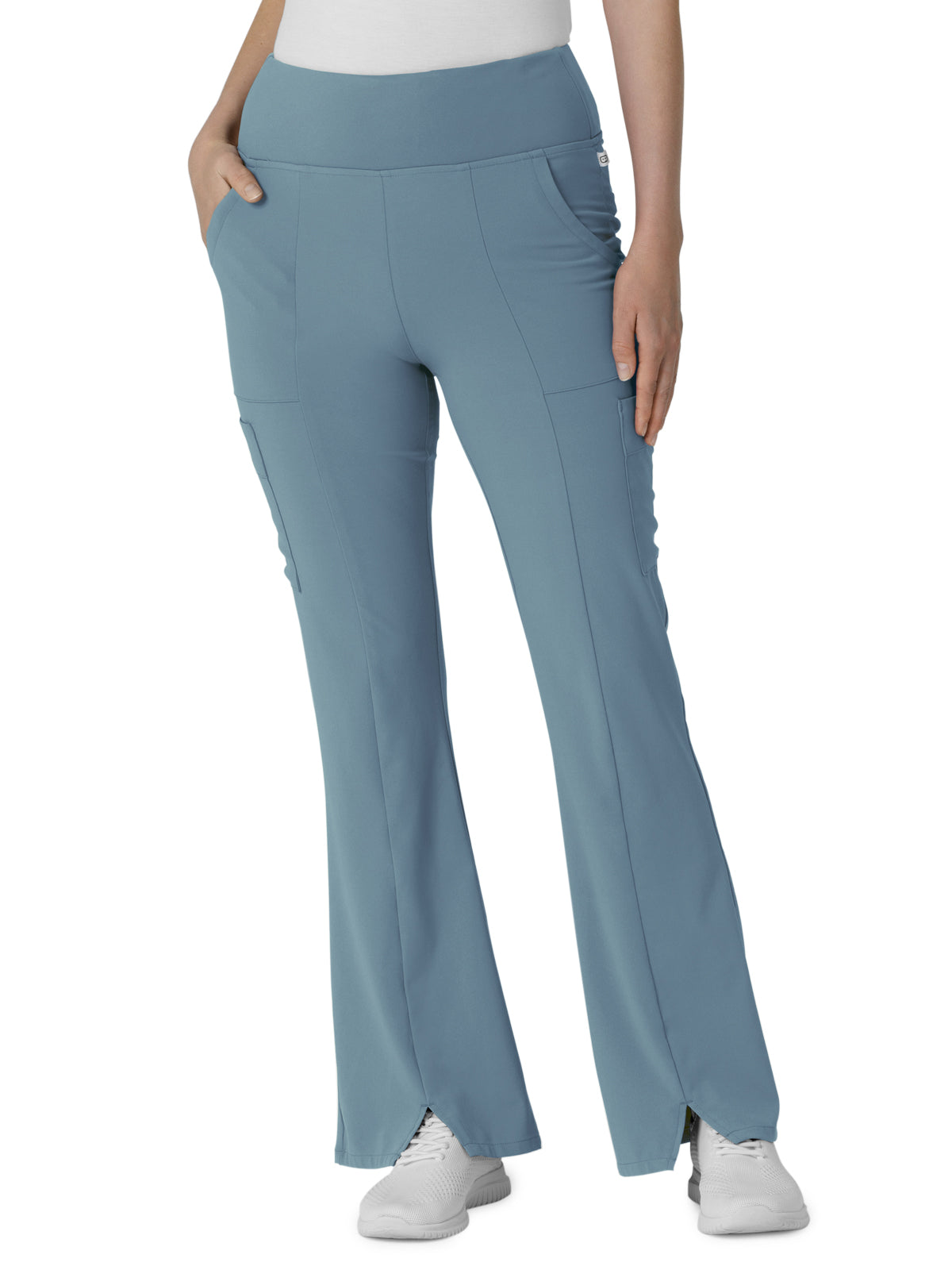 Women's Seven-Pocket Front Slit Flare Scrub Pant