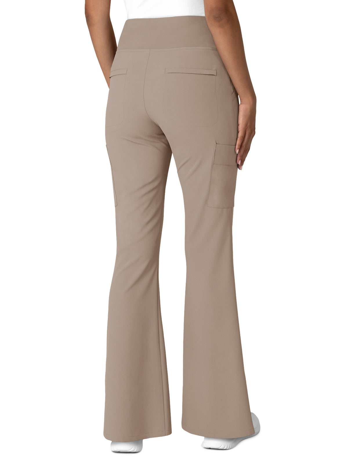 Women's Seven-Pocket Front Slit Flare Scrub Pant