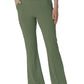 Women's Seven-Pocket Front Slit Flare Scrub Pant