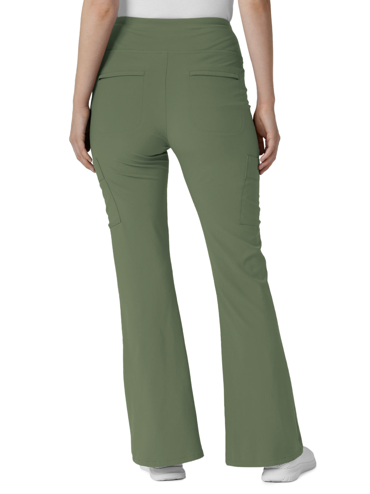 Women's Seven-Pocket Front Slit Flare Scrub Pant