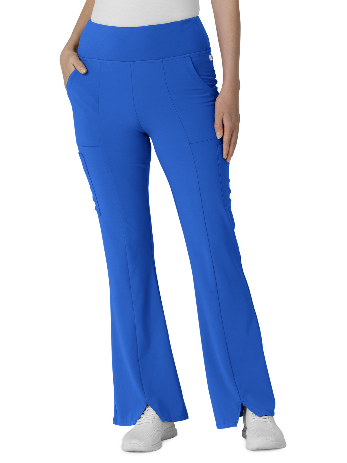 Women's Seven-Pocket Front Slit Flare Scrub Pant