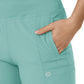 Women's Eight-Pocket Comfort Waist Pant - 5555 - Turquoise