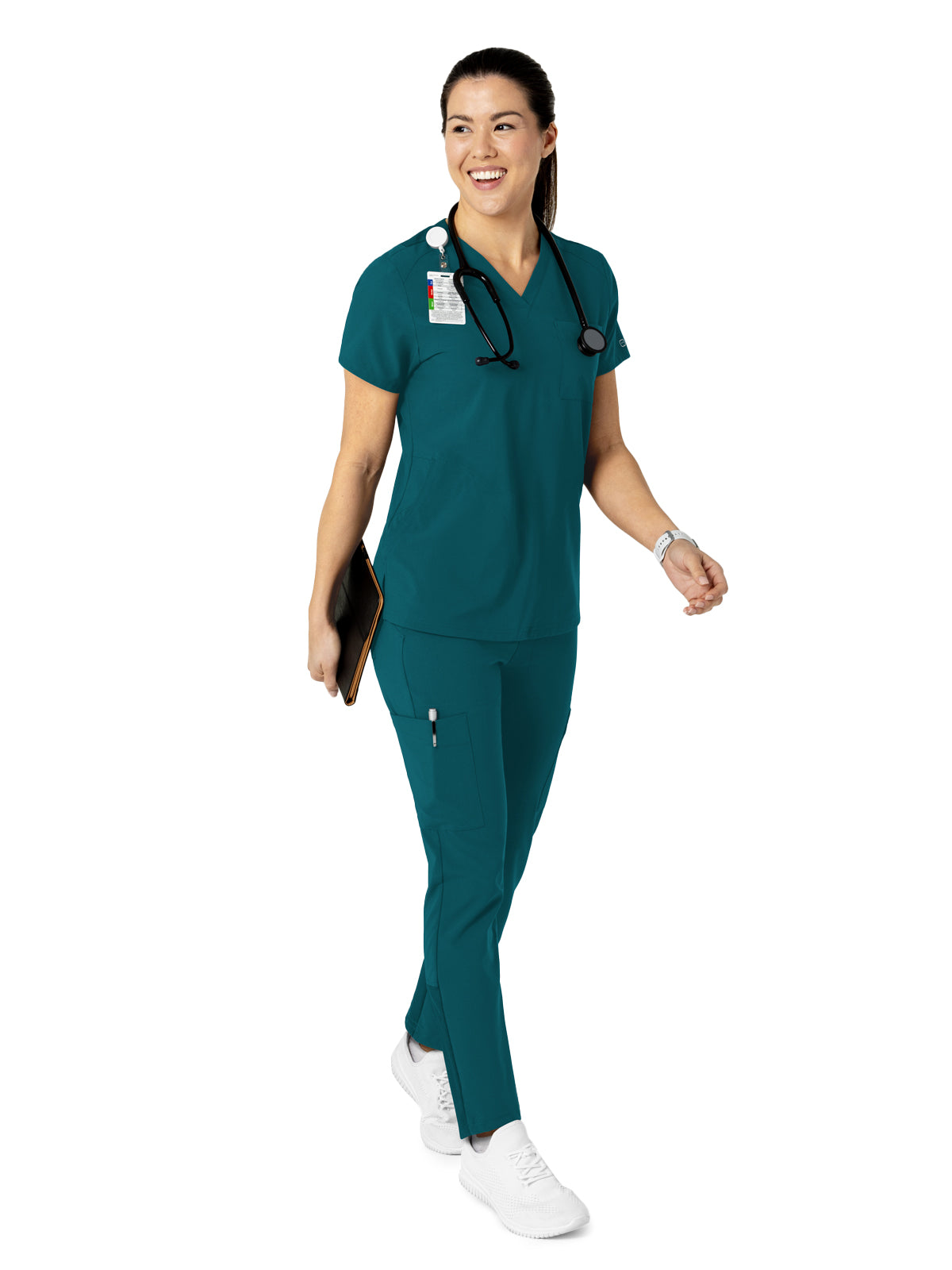 Women's Three-Pocket Flex-N-Reach V-Neck Scrub Top