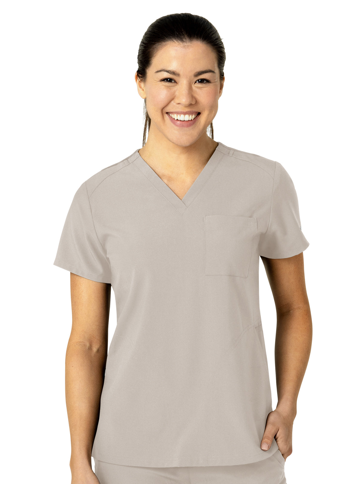 Women's Three-Pocket Flex-N-Reach V-Neck Top - 6045 - Cloud
