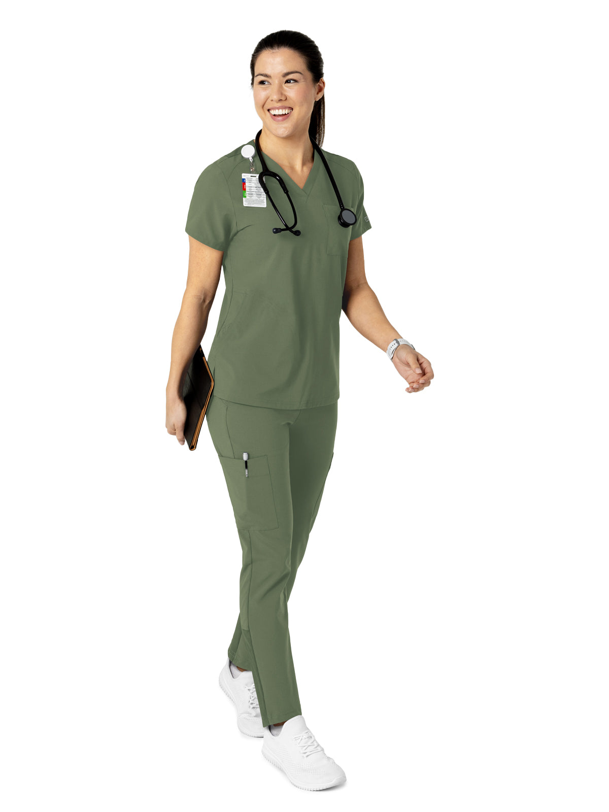 Women's Three-Pocket Flex-N-Reach V-Neck Scrub Top