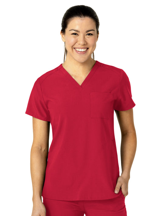 Women's Three-Pocket Flex-N-Reach V-Neck Scrub Top