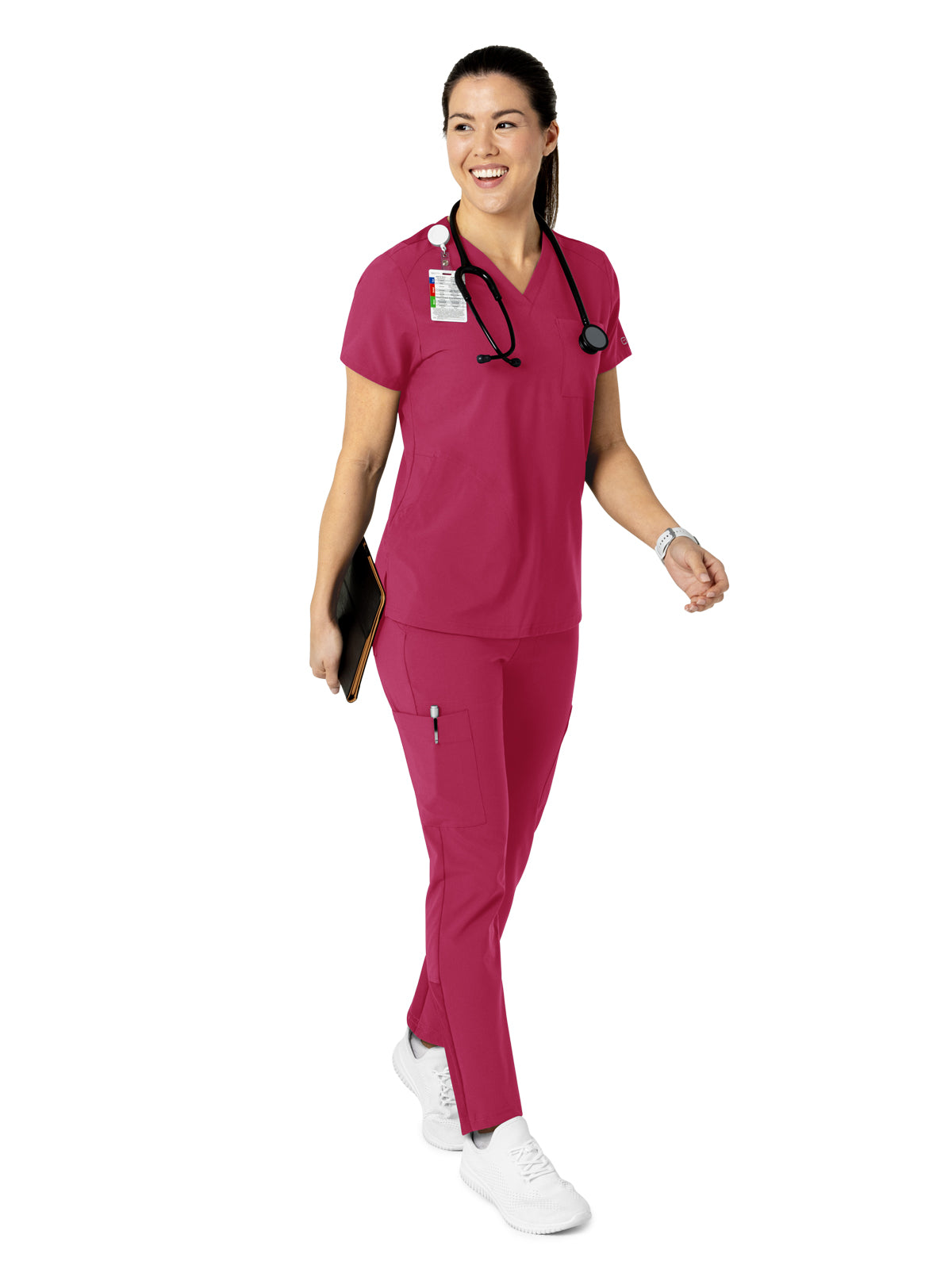 Women's Three-Pocket Flex-N-Reach V-Neck Scrub Top