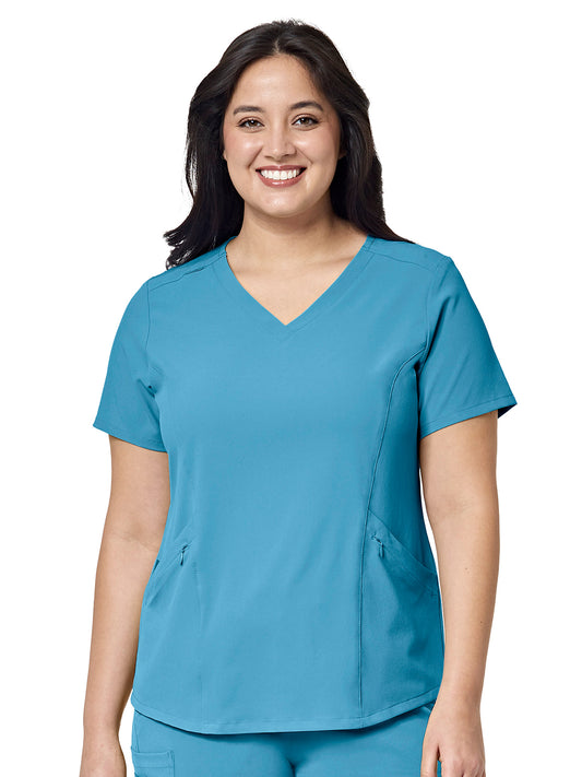 Women's Four-Pocket V-Neck Top