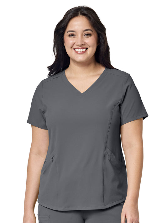 Women's Four-Pocket V-Neck Top