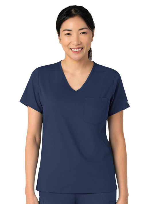 Women's Two-Pocket Tuck-In V-Neck Top