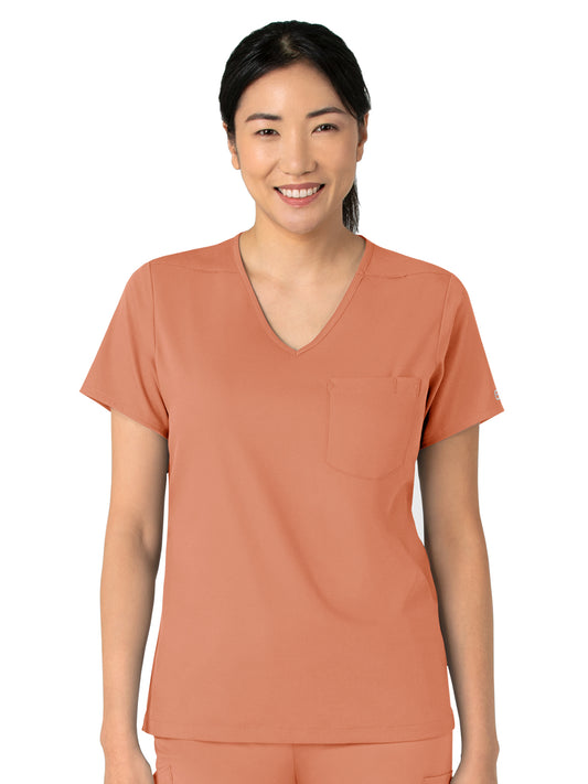 Women's Two-Pocket Tuck-In V-Neck Top