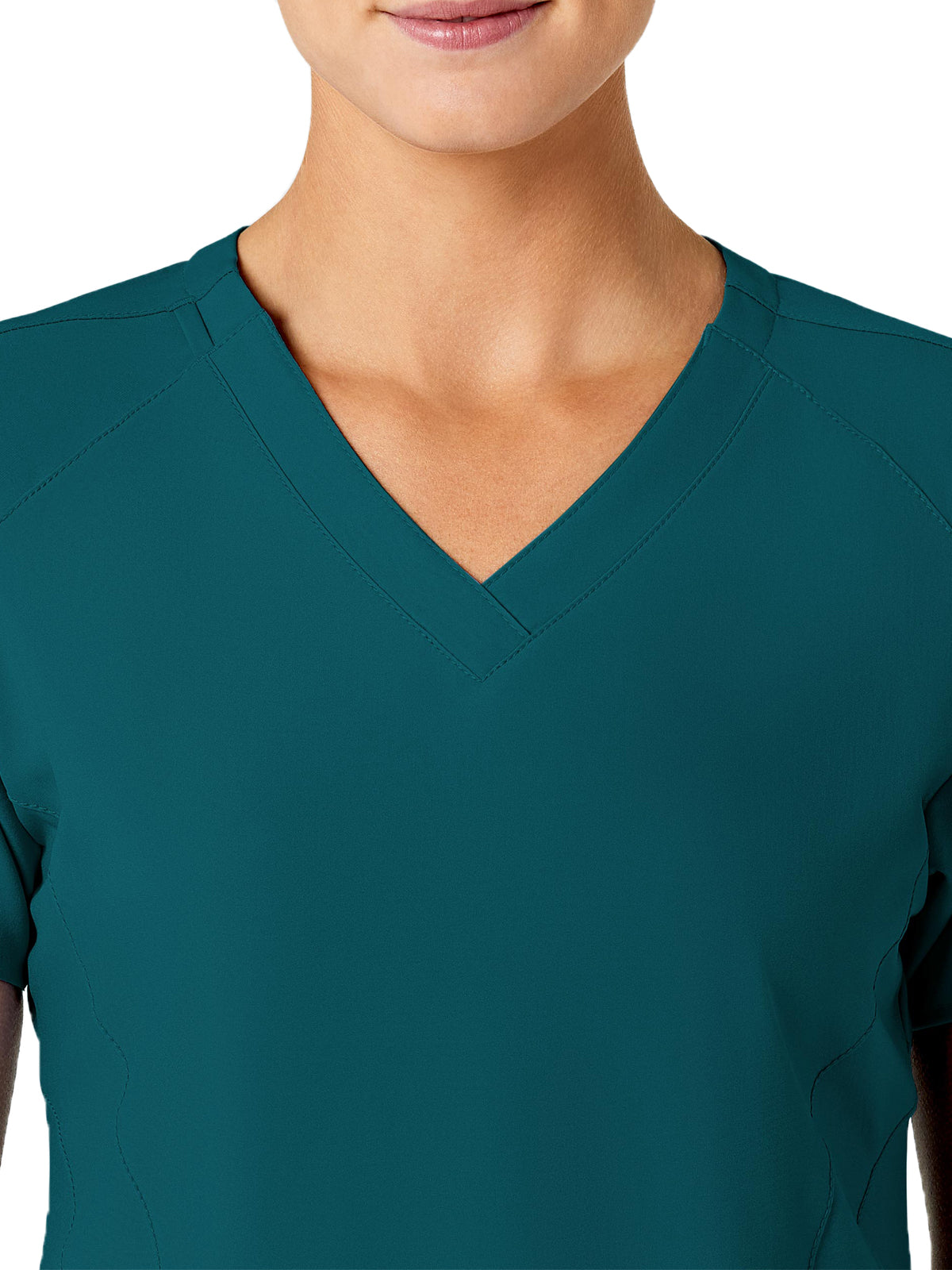 Women's Five-Pocket V-Neck Top