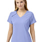 Women's Four-Pocket Hidden Zip V-Neck Top