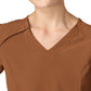 Women's Four-Pocket Hidden Zip V-Neck Top