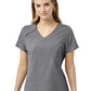 Women's Four-Pocket Hidden Zip V-Neck Top