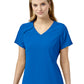 Women's Four-Pocket Hidden Zip V-Neck Top