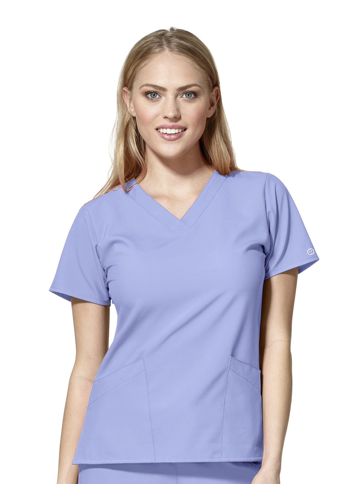 Women's Two-Pocket Basic V-Neck Top