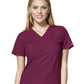 Women's Two-Pocket Basic V-Neck Top