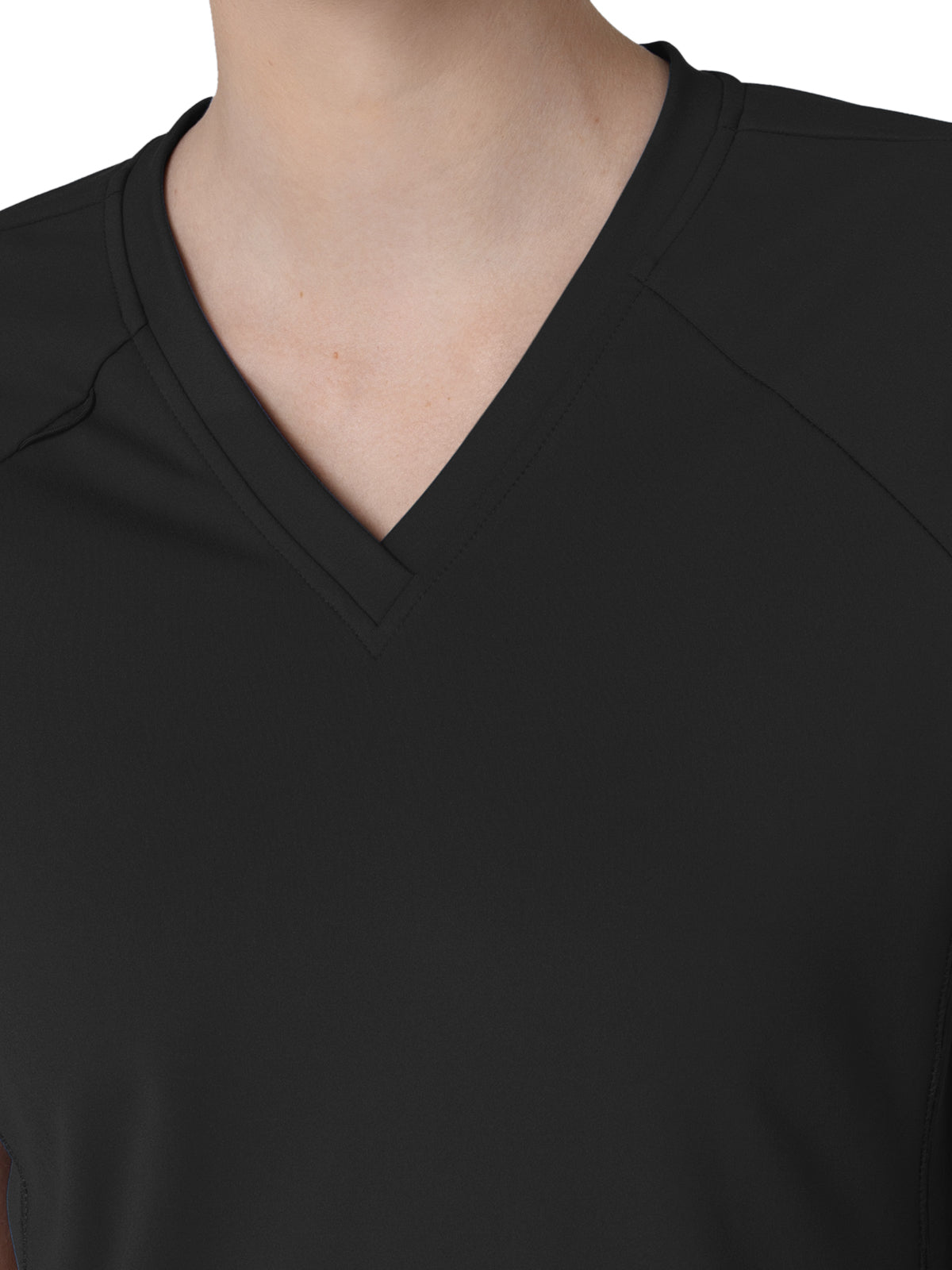 Women's Four-Pocket Flex-n-Reach V-Neck Raglan Scrub Top