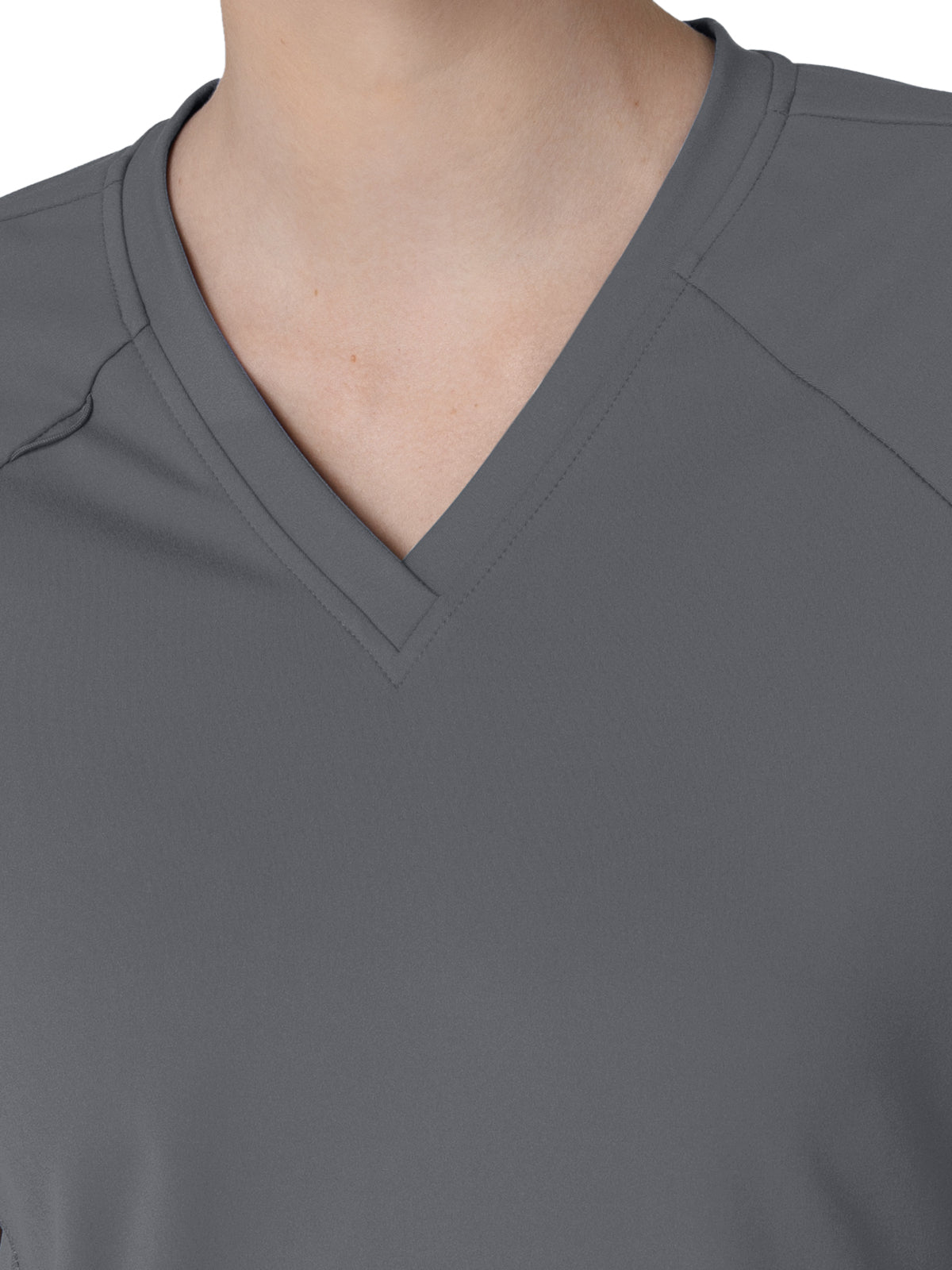 Women's Four-Pocket Flex-n-Reach V-Neck Raglan Scrub Top