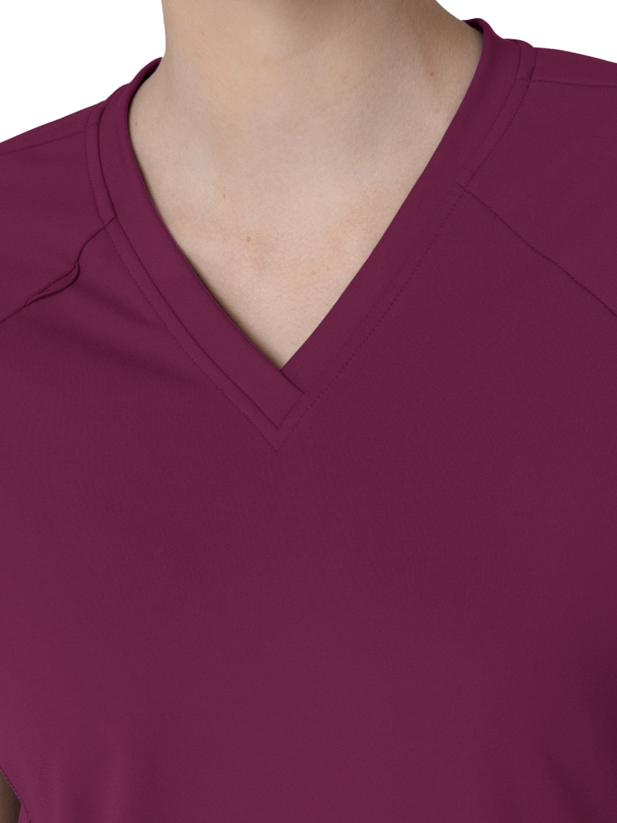 Women's Four-Pocket Flex-n-Reach V-Neck Raglan Scrub Top