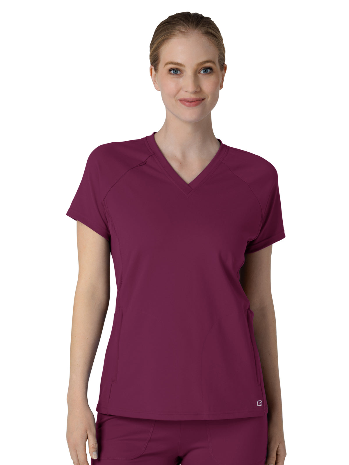 Women's Four-Pocket Flex-n-Reach V-Neck Raglan Scrub Top