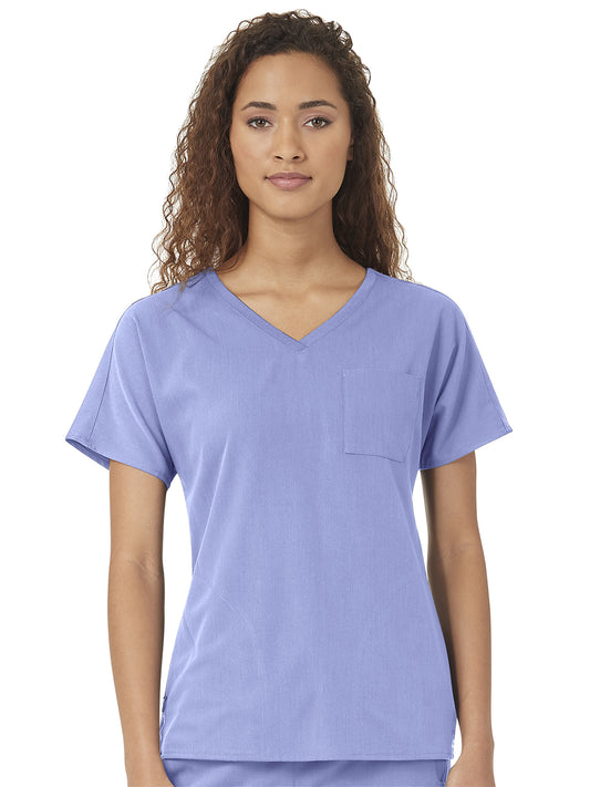 Women's Three-Pocket Dolman V-Neck Top