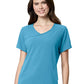 Women's Four-Pocket Y-Neck Top