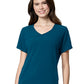 Women's Four-Pocket Y-Neck Top