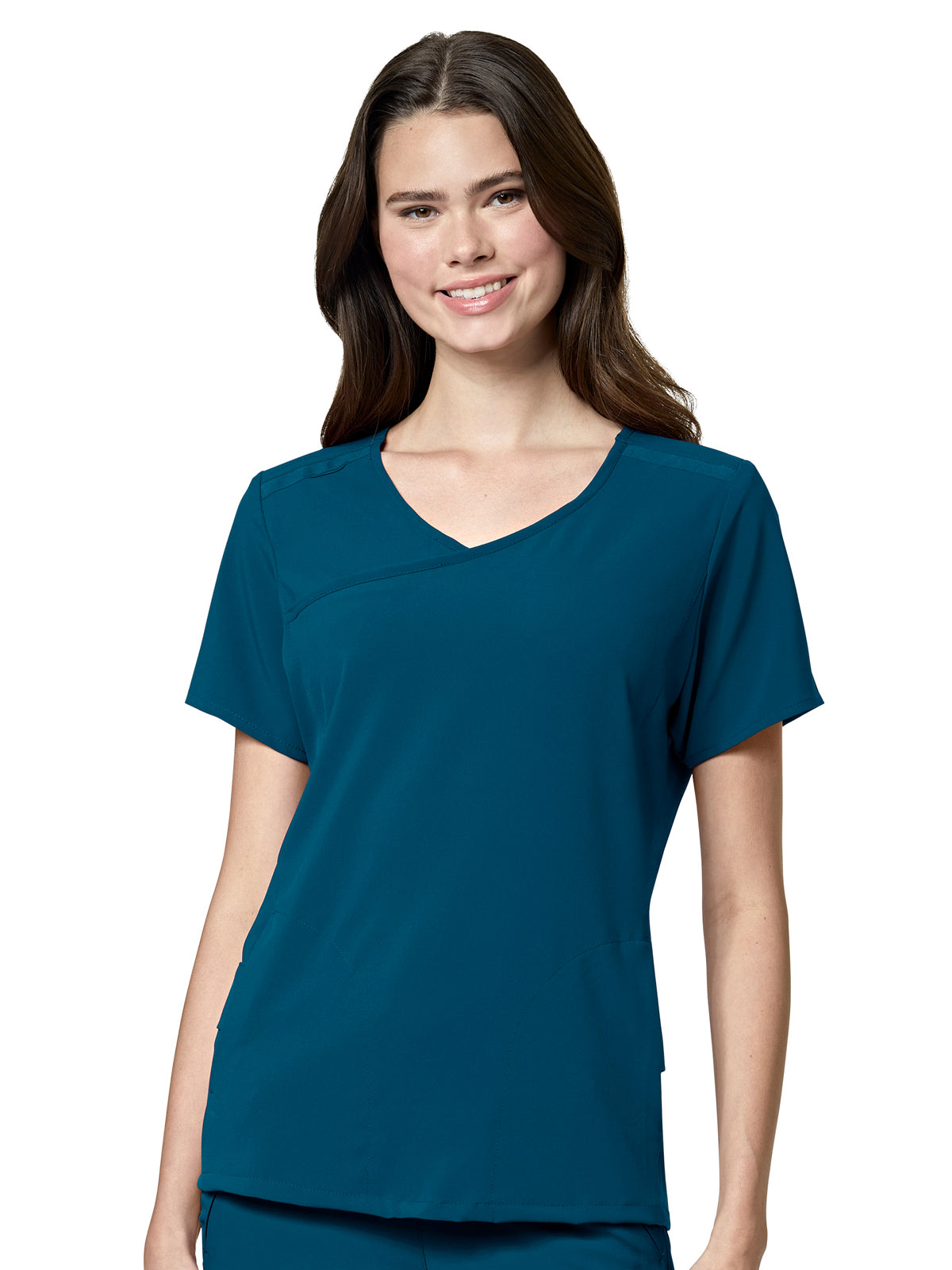 Women's Four-Pocket Y-Neck Top