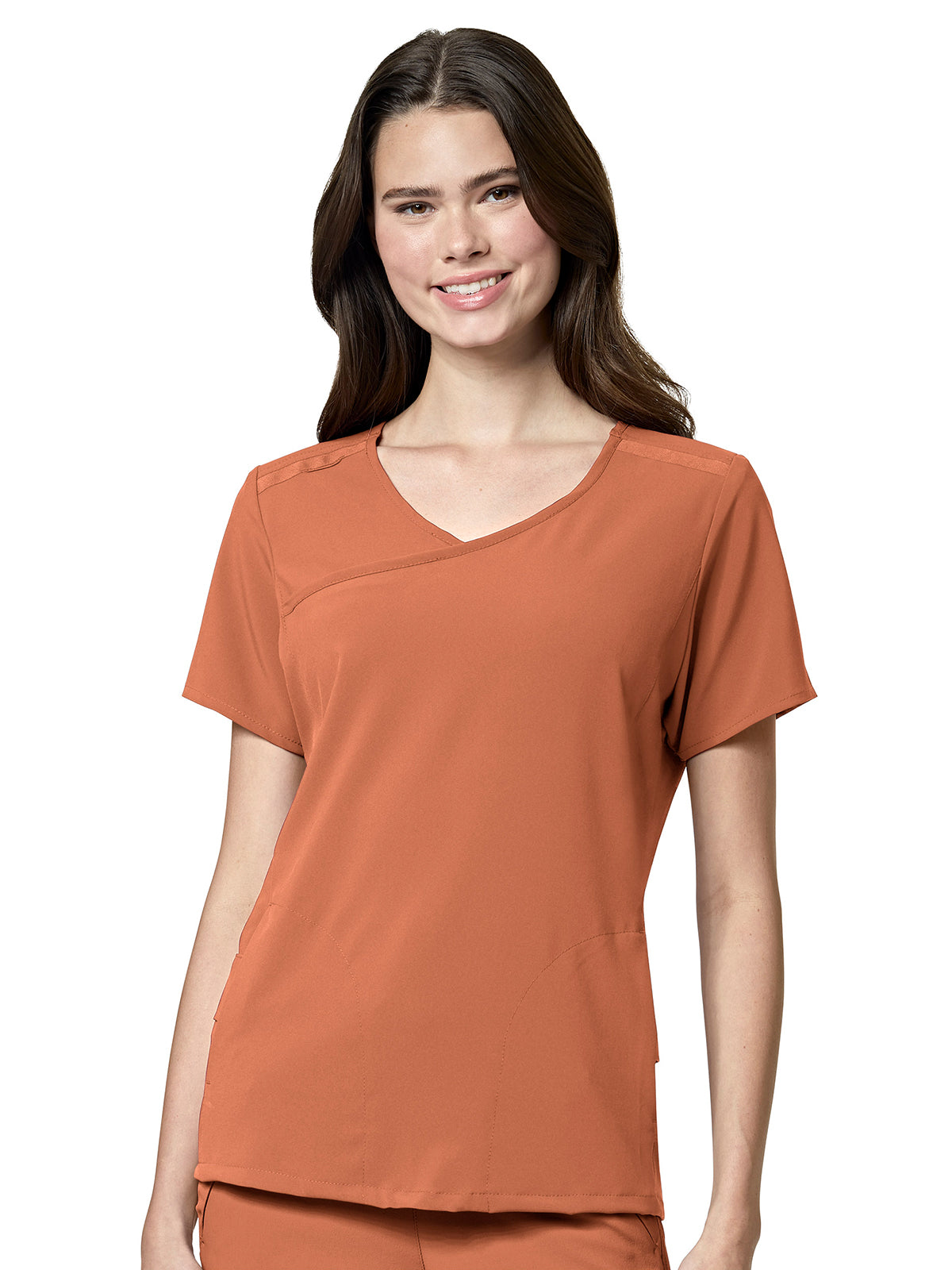 Women's Four-Pocket Y-Neck Top