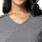 Women's Four-Pocket Y-Neck Top