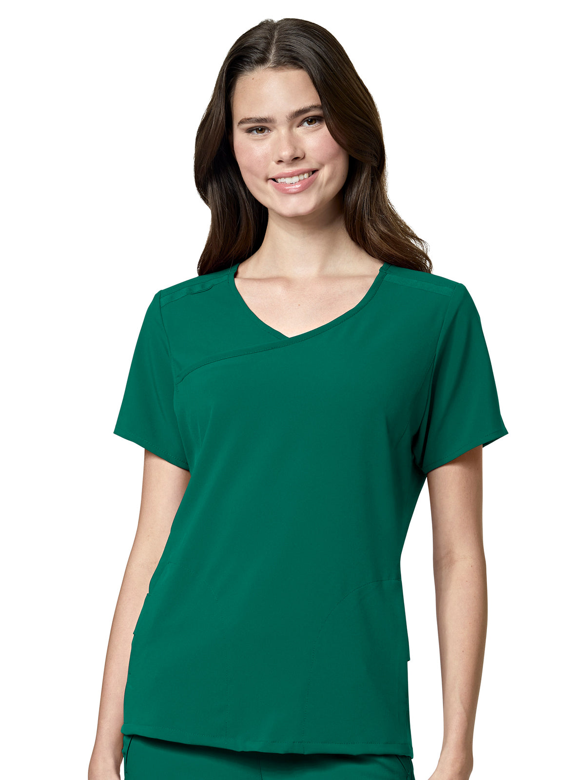 Women's Four-Pocket Y-Neck Top