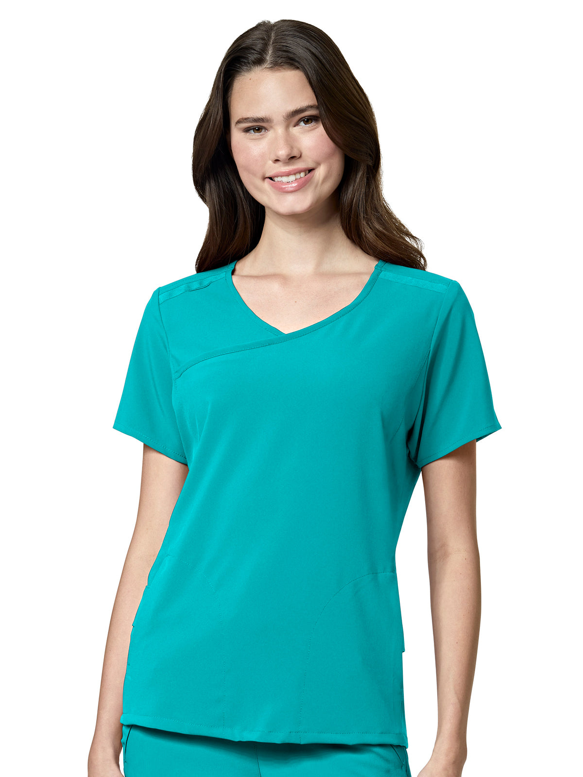 Women's Four-Pocket Y-Neck Top